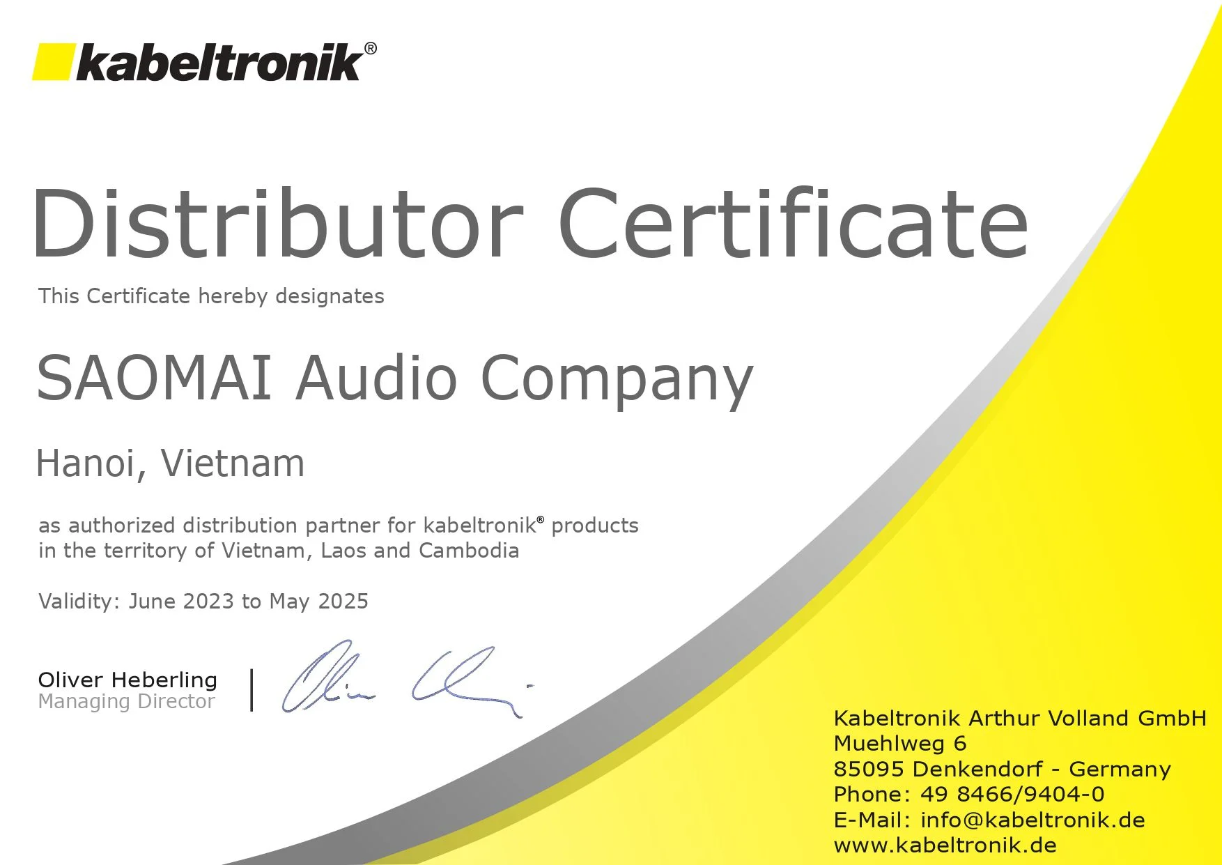 Bose certificate
